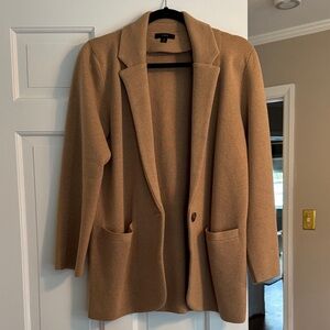 J. Crew Women's Tan Knit Sweater Blazer